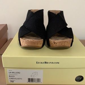 Slip on wedge sandals